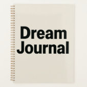 Dream Journal – Bold Font Inspirational Design プランナー手帳 (正面)