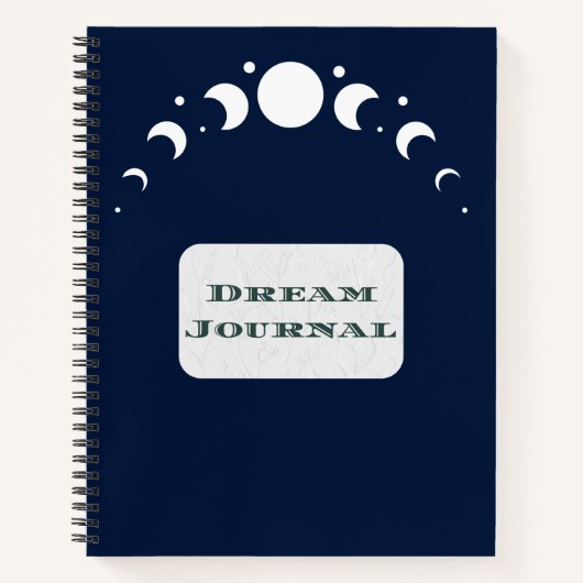 Dream Journal - Phases of the Moon Dream Journal ノートブック (正面)