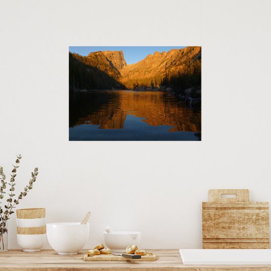 Dream Lake in Sunrise Light I ポスター (キッチン)