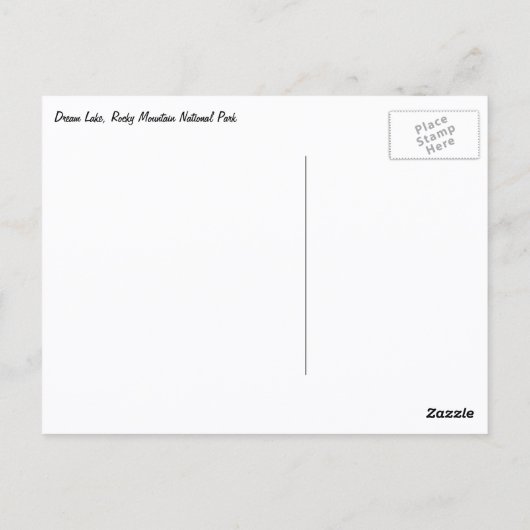 Dream Lake in Sunrise Light I ポストカード (裏面)