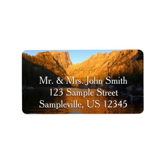 Dream Lake in Sunrise Light I ラベル (正面)