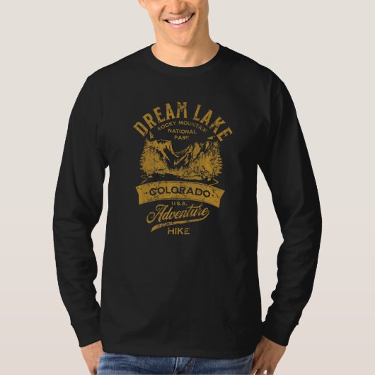 Dream Lake Rocky Mountain National Park Distressed Tシャツ (正面)