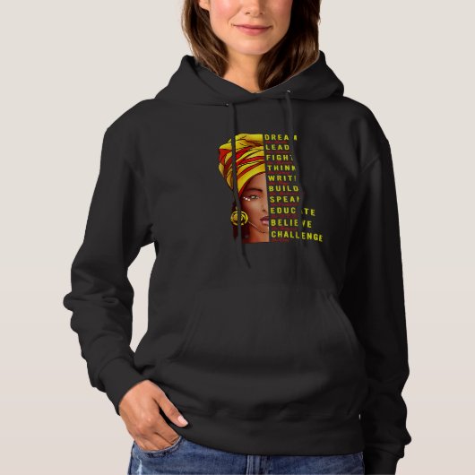 Dream Like Martin Lead Like Harriet Shirt Black Hi パーカ (正面)