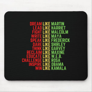 Dream Like Martin Men Women Boys Girls Black Histo マウスパッド