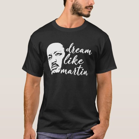 Dream Like Martin Proud Pride Cool Black History M Tシャツ (正面)