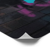 Dream Louder, Motivational Quote Urban Graffiti ポスター (角)