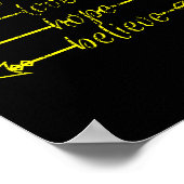 Dream love hope believe distressed design positive ポスター (角)