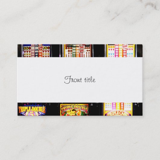 Dream Machines – ラッキースロットマシン 名刺 (正面)