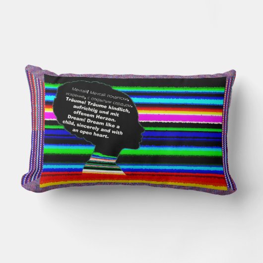 Dream Multilingual Pillow ランバークッション (正面)