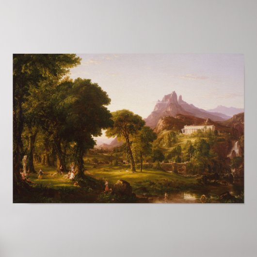 Dream of Arcadia (1838) — Thomas Coleプリント ポスター (正面)