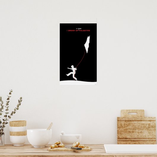 Dream of Free Palestina Poster ポスター (キッチン)