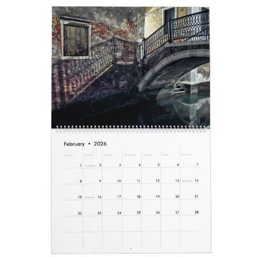 DREAM OF VENICE 2026 Calendar カレンダー (2月 2026)