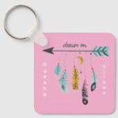 Dream On Boho Tribal Native Custom Tribe/Name キーホルダー (正面)