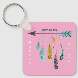 Dream On Boho Tribal Native Custom Tribe/Name キーホルダー