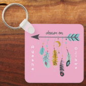 Dream On Boho Tribal Native Custom Tribe/Name キーホルダー (正面)
