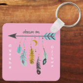 Dream On Boho Tribal Native Custom Tribe/Name キーホルダー (裏面)