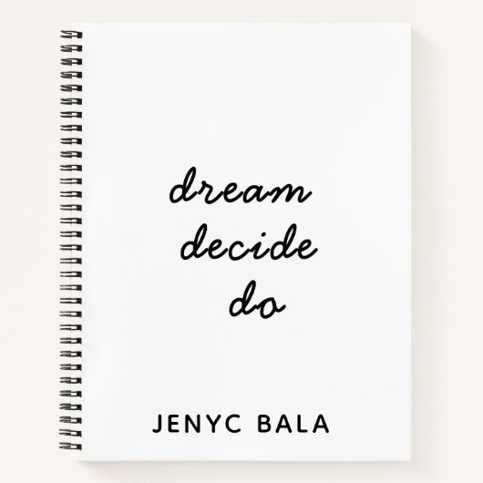 Dream Plan Do ライラックパステルデザイン ノートブック (正面)