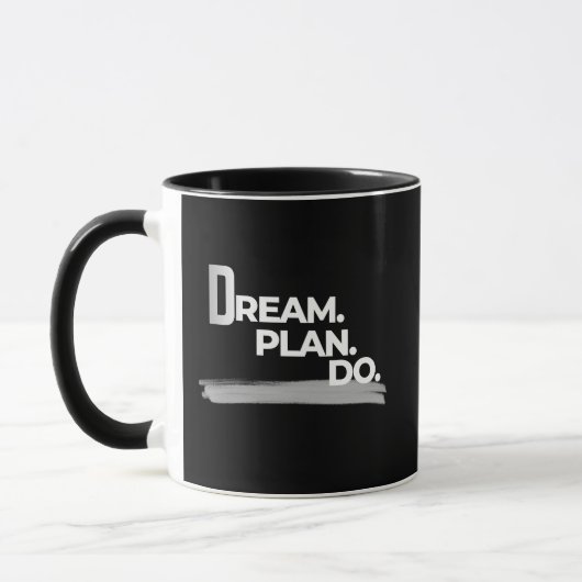 Dream Plan Do Execution Mindset マグカップ (左)