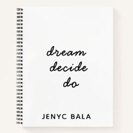 Dream Plan Do Lilac Pastel Design ノートブック