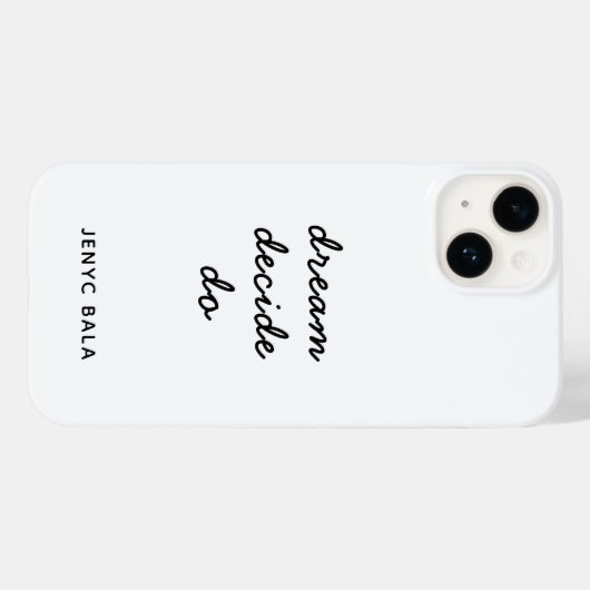 Dream Plan Do Modern Minimalist Simple Case-Mate iPhoneケース (裏面 (横))