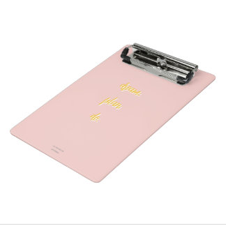 Dream Plan Do Small Clipboard pink golden ミニクリップボード