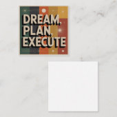 Dream, Plan, Execute スクエア名刺 (正面/裏面)