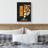 Dream, Plan, Execute Tiger Canvas art キャンバスプリント (インサイチュ (寝室))