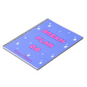 Dream. Plan. Go. – モチベーションアップノート ノートブック (左側)