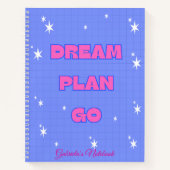 Dream. Plan. Go. – Motivational Notebook ノートブック (正面)