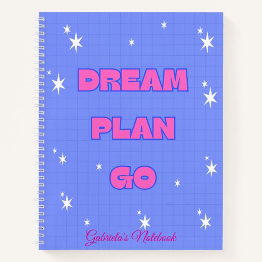Dream. Plan. Go. – Motivational Notebook ノートブック (正面)