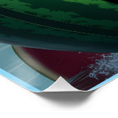 Dream Ride – Cute Girl on Watermelon Whale Fantasy ポスター (コーナー)