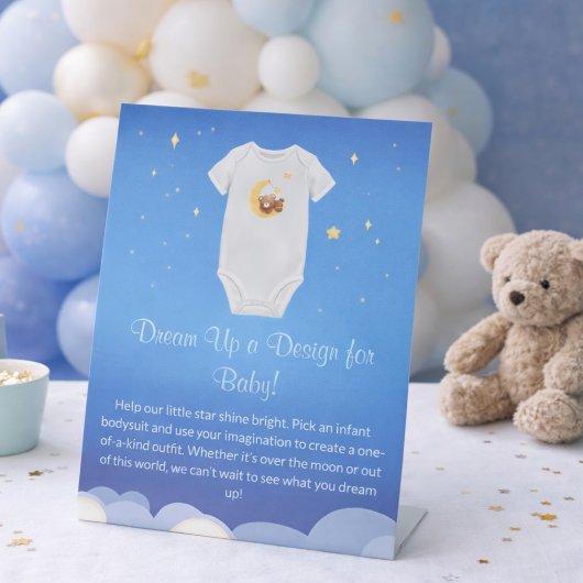 Dream Up Infant Bodysuit Design Baby Shower 台座サイン