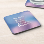 DREAM WallArt: Discove Roam Explor Adventur Memor コースター (左側)