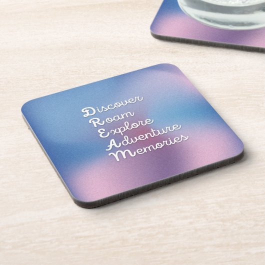 DREAM WallArt: Discove Roam Explor Adventur Memor コースター (左側)