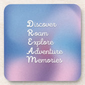 DREAM WallArt: Discove Roam Explor Adventur Memor コースター (正面)