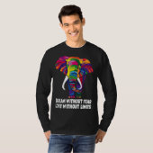 Dream Without Fear Love Without Limits  LGBT Pride Tシャツ (正面フル)