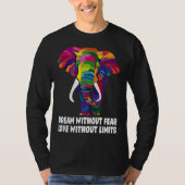 Dream Without Fear Love Without Limits  LGBT Pride Tシャツ (正面)