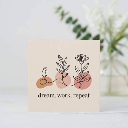 Dream. Work. Repeat カード (スタンド正面)