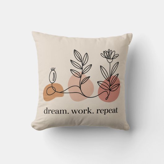 Dream. Work. Repeat クッション (正面)