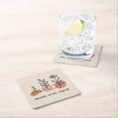 Dream. Work. Repeat スクエアペーパーコースター (インサイチュ)