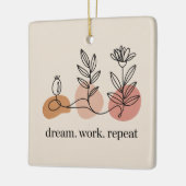 Dream. Work. Repeat セラミックオーナメント (左)