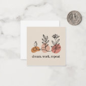Dream. Work. Repeat ノートカード (正面/裏面インサイチュ)