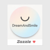 DreamAndSmileミニマリストロゴステンレススチールワート シール (シート)