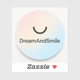 DreamAndSmileミニマリストロゴステンレススチールワート シール