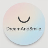 DreamAndSmileミニマリストロゴステンレススチールワート シール (正面)