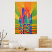 Dreamboat A Cubist Junk In Primary Colors ポスター (キッチン)