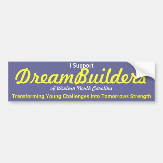 DreamBuilders、 バンパーステッカー (正面)
