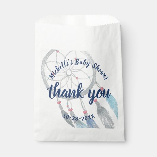 Dreamcatcherかわいらし Boho Baby Showerありがとう フェイバーバッグ (正面)
