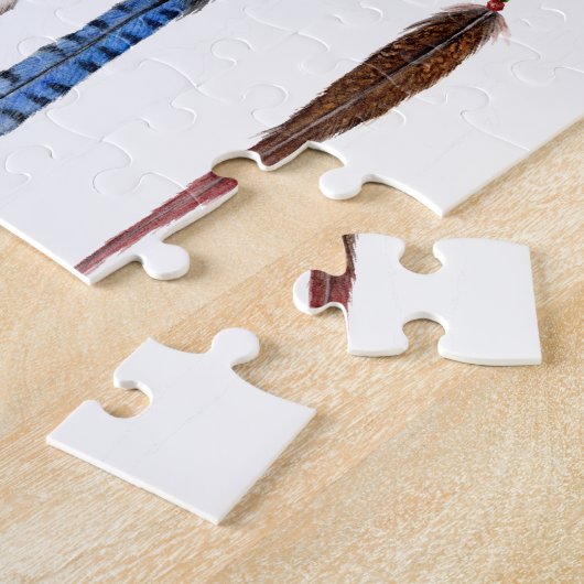 Dreamcatcherで眠っているアカギツネ ジグソーパズル (側面)