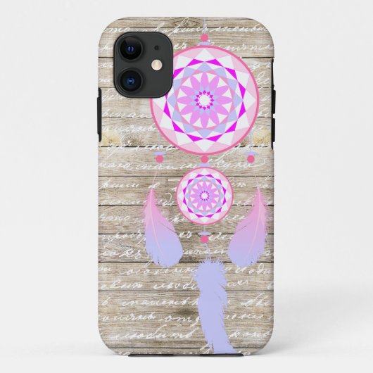 Dreamcatcherのガーリーな木製のパステルカラー Case-Mate iPhoneケース (裏面)